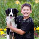 boy with his dog